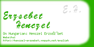 erzsebet henczel business card